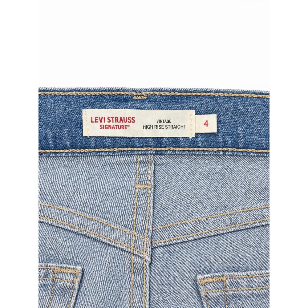 Levis High Rise Straight Leg Denim Jeans Womens Size 4 Staple Casual Urban - Picture 3 of 6